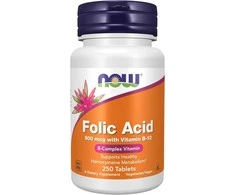 Now Foods Now Folic Acid with vitamin B12 800 mcg 250 tabl.