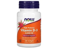Now Foods NOW Vitamin D3 2000 IU 120 kaps.