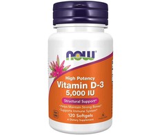 Now Foods NOW Vitamin D3 5000 IU 120 kaps.