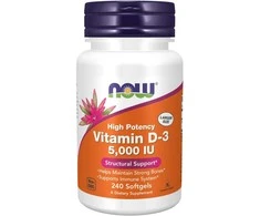 Now Foods NOW Vitamin D3 5000 IU 240 kaps.