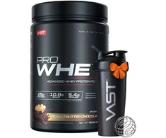 Vast Sports VAST PRO WHEY 900 g baltymai + gertuvė dovanų : Skonis - Šokolado ir žemės riešutų