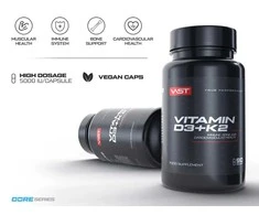 Vast Sports VAST Vitamin D3+K2 120 kaps. 5000iu