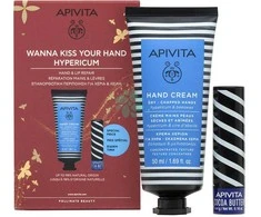 Apivita Hypericum rankų kremas 50ml+ lūpų balzamas 4,4g rinkinys 2 vnt