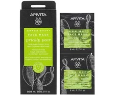 Drėkinamoji ir atgaivinanti kaukė Apivita su dygliuota kriauše 2x8ml