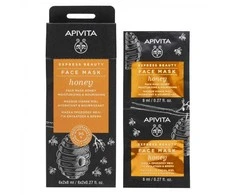 Apivita Express Beauty Hydrating and maitininantis Honey Face Mask 2 x 8 ml