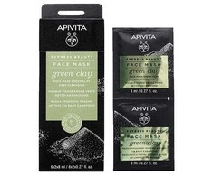 "Apivita Beauty Express" giliai valanti veido kaukė su žaliuoju moliu 2x8ml