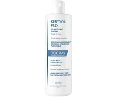 Veido ir kūno prausiklis Ducray Kertyol Pso Surgras Gel, 400ml