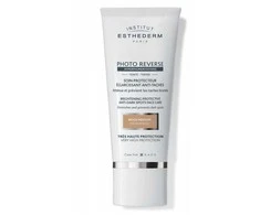 Institut Esthederm Institut Estherderm Photo Reverse rusvai gelsvas Medium apsauginis kremas nuo tamsių dėmių didelė apsauga nuo saulės 50ml