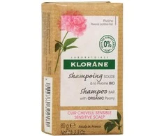 Klorane Šampūnas Bar With Organic Peony kietas šampūnas jautriai galvos odai, 80 g