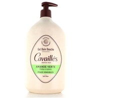 Roge Cavailles Žaliasis Migdolų Regeneruojantis Dušo želė Jautriai Odai, 1000 ml