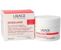 Uriage Roséliane Rich Anti-Redness Kreminis veido kremas sausai, linkusiai raudonuoti odai, 50 ml