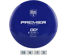 Blue Diskgolfo diskas Distance Driver Q-LINE PREMIER DD3 Mėlyna