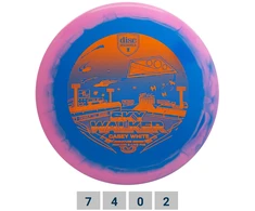 Blue Diskgolfo diskas Fairway Driver S-LINE SKY WALKER 3 Mėlyna/Rožinė