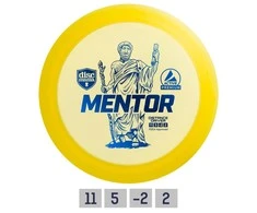 Discmania Diskgolfo diskas Distance Driver MENTOR Active Premium Geltona