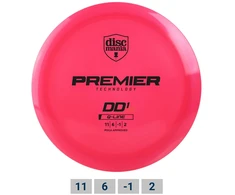 Pink Diskgolfo diskas Distance Driver Q-LINE PREMIER DD1 Salmon Rožinė