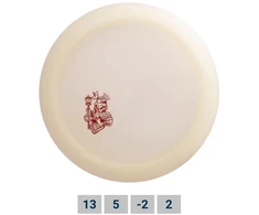 Diskgolfo diskas Distance Driver Glow MAJESTY Active Premium Baltas