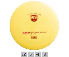 Diskgolfo diskas Distance Driver S-LINE DD3 Geltona