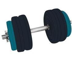 Schreuders Sport Hantelis keič. svorio 15kg AVENTO 42DF sintetinis
