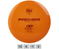 Diskgolfo diskas DISCMANIA Distance Driver Q-LINE PREMIER DD3 Oranžinis