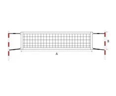 Papl. teniso tinklas POKORNY Econom 8,5x1m 2mm 1vnt.