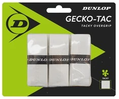 Dunlop Teniso raketės virš. apvija GECKO-TAC 3vnt. Baltas