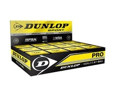 Skvošo kamuoliukas Dunlop PRO Baltas WSF/PSA 12-box