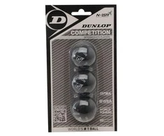 Dunlop Skvošo kamuoliukas Competition 3-blister,1gelt.taš