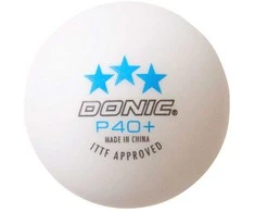 Stalo teniso kamuoliukai DONIC P40+ 3žv. ITTF 3vnt Baltas
