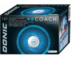 Stalo teniso kamuoliukai DONIC P40+ Coach 2žv. 120 vnt Baltas