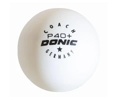 Stalo teniso kamuoliukai DONIC P40+ Coach 1žv. 6vnt Baltas