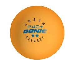 Stalo teniso kamuoliukai DONIC P40+ Coach 2žv. 6 vnt Oranžinis