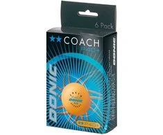 Stalo teniso kamuoliukai DONIC P40+ Coach 2žv. 6 vnt Oranžinis