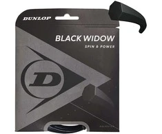 Dunlop Stygos tenisui Juodas WIDOW 16g/1.31mm 12m