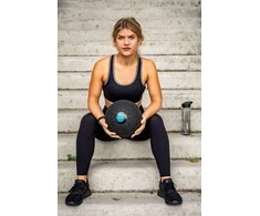 Svorinis kamuolys AVENTO 42DI 4kg D23cm Juodas/sidabrinis mėtymui