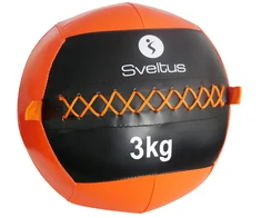 Orange Svorinis kamuolys SVELTUS Wall Ball 3kg D35cm Oranžinis/Juodas mėtymui