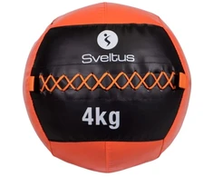 Orange Svorinis kamuolys SVELTUS Wall Ball 4kg D35cm Oranžinis/Juodas mėtymui