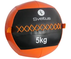 Orange Svorinis kamuolys SVELTUS Wall Ball 5kg D35cm Oranžinis/Juodas mėtymui