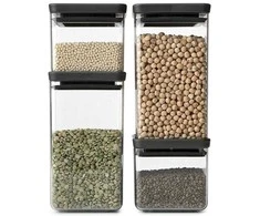 4x1 Brabantia TASTY+ Square Canister tamsiai pilka