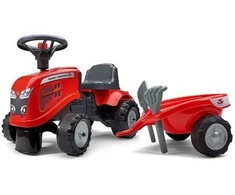 FALK Traktorius Vaikams Massey Ferguson Raudonas su Priekaba