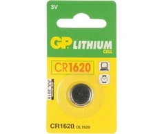GP Baterija (CR1620) Lithium coin, CR1620-7U5 (5 batteries / blister) 3V