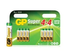 GP Battery G. P. Super Alkaline AAA U4+4