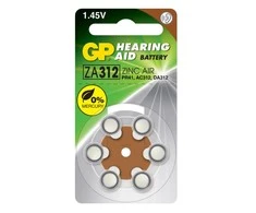 Baterijos GP GPPBZZ31F000, ZA312/PR41, 1,45 V