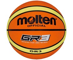 Molten Oranžinis Krepšinio kamuolys rubber BGR3-OI oranžinis/ivory