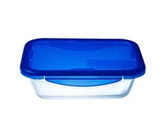Pyrex 283PG00/7044, Troškintuvas kepimui, Stačiakampis, Stiklas, Plastikas, Skaidrus, -20 - 240 °C