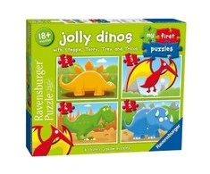 Puzzle 4in1 Jolly Dinos - RAVENSBURGER dėlionė