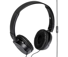 Sulankstomos ausinės Sony MDR-ZX110AP su mikrofonu, Juodos