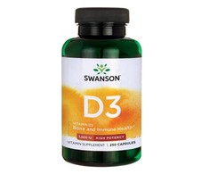Vitaminas D3 1000TV, 25 mcg, Swanson, 250 kapsulių