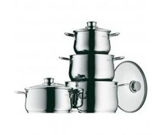 Puodų rinkinys, 4pc, WMF 07.3004.9990 4, Nerūdijantis plienas, Indaplovė proof, Lid included