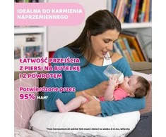 Chicco Naturalfeeling Mėlyna Baby Bottle Fast Flow buteliukas kūdikiams 330ml 6m