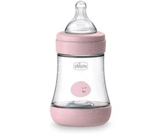 "Chicco" buteliukas Perfect5 0M+150ml rožinis silikoninis